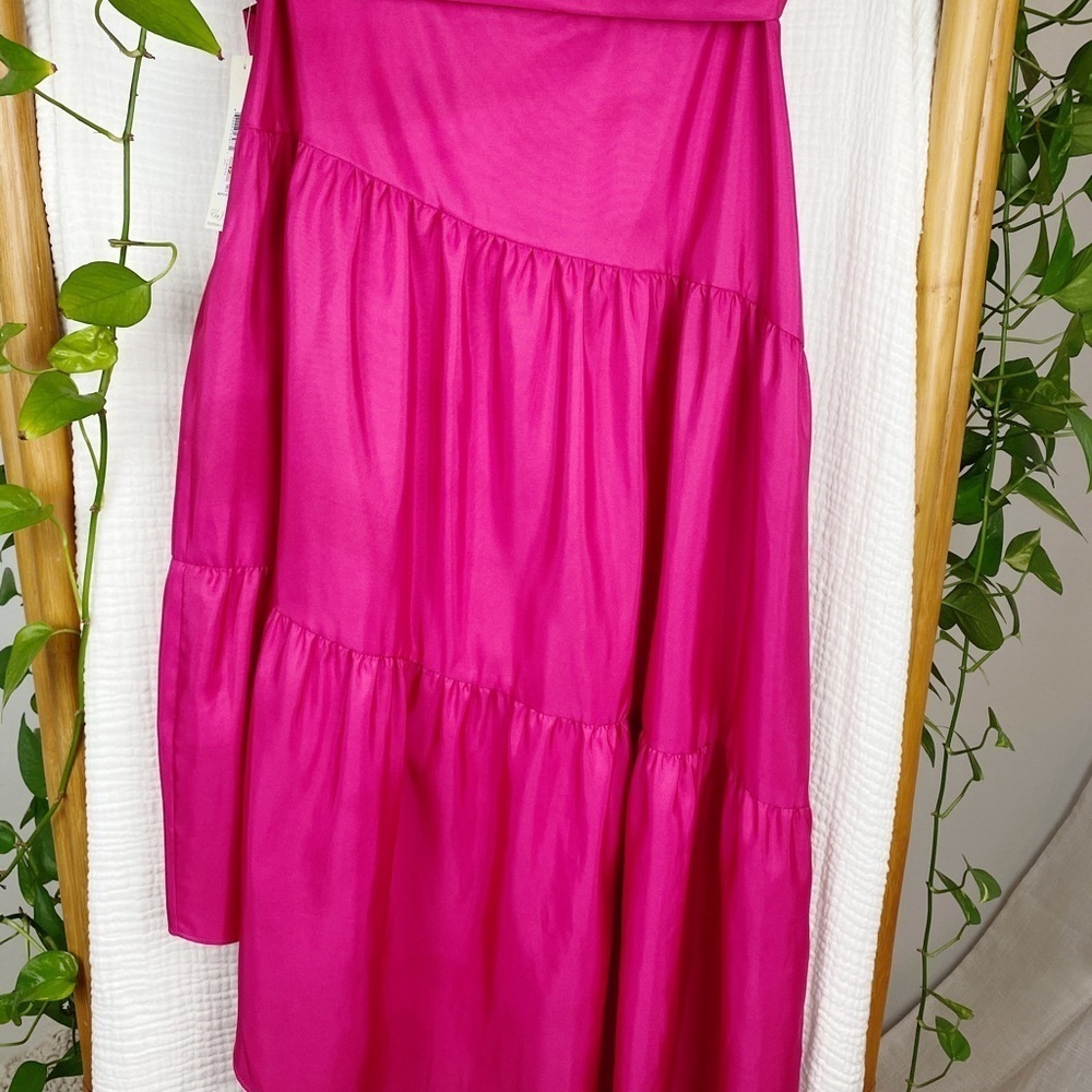 ELIZA J WOMENS BOW HI LOW WRAP RUFFLED SKIRT - Picture 7 of 11